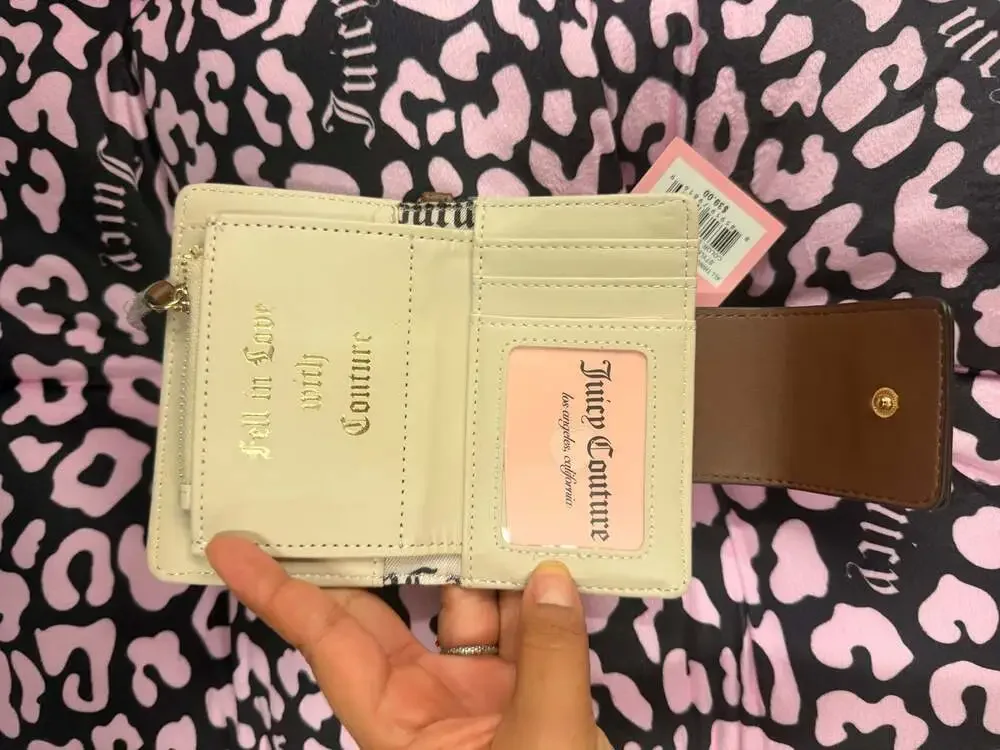Juicy Couture All Things Juicy Tab Card Wallet - Chestnut Chino